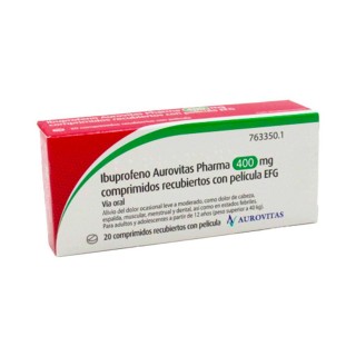IBUPROFENO AUROVITAS PHARMA EFG 400 MG 20 COMPRIMIDOS RECUBIERTOS