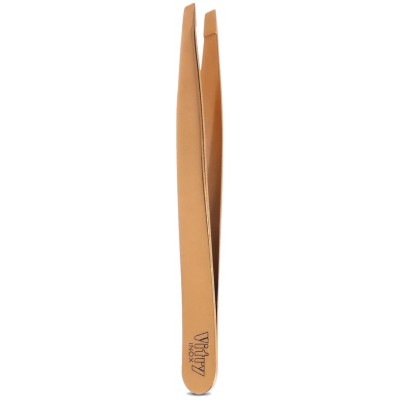 Comprar VITRY PINZAS DE ACERO INOXIDABLE DORADO CON PUNTA BISELADA 9 CM REF4022Z al mejor precio en NuestraFarma, tu farmacia online