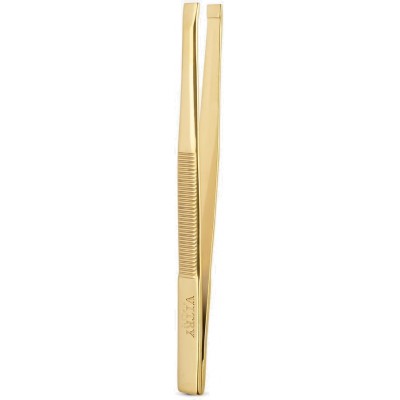 Comprar VITRY PINZAS DEPILATORIAS DE ACERO INOXIDABLE DORADO CON PUNTA RECTA 8 CM REF4012Z al mejor precio en NuestraFarma, tu farmacia online
