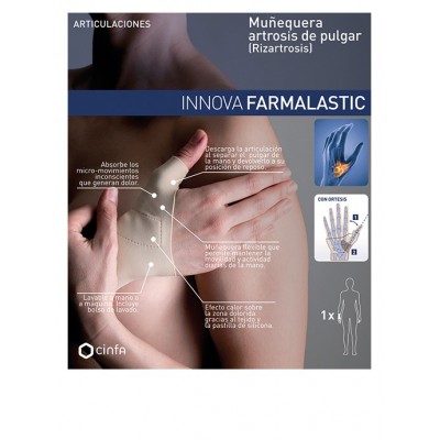Comprar FARMALASTIC MUÑEQUERA ARTROSIS DE PULGAR (RIZARTROSIS) IZQUIERDA TALLA MEDIANA al mejor precio en NuestraFarma, tu farmacia online