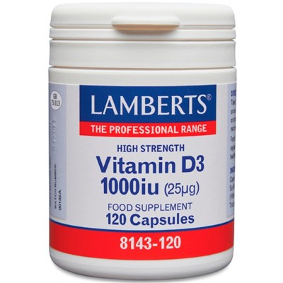 Comprar LAMBERTS VITAMINA D3 1000 UI (25 MCG) 120 CAPSULAS 8143 al mejor precio en NuestraFarma, tu farmacia online