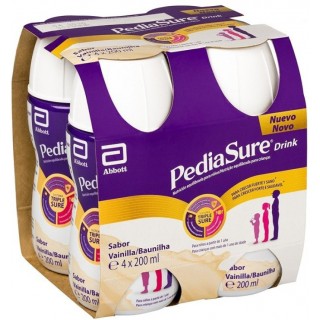 PEDIASURE DRINK SABOR VAINILLA 4 X 200 ML