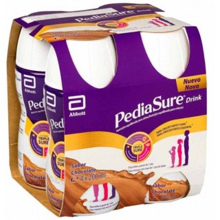 PEDIASURE DRINK SABOR CHOCOLATE 4 X 200 ML