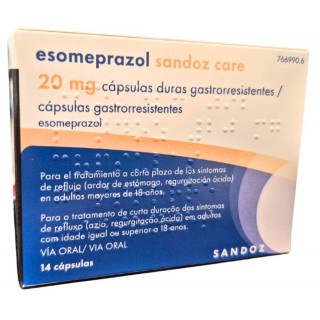 ESOMEPRAZOL SANDOZ CARE EFG 20 MG 14 CAPSULAS DURAS GASTRORRESISTENTES