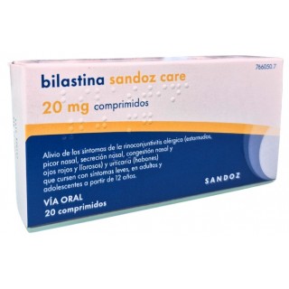 BILASTINA SANDOZ CARE 20 MG 20 COMPRIMIDOS