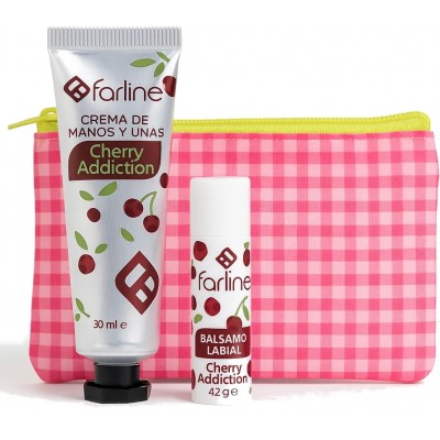 Comprar FARLINE MONEDERO CHERRY ADDICTION LABIAL+CREMA MANOS Y UÑAS al mejor precio en NuestraFarma, tu farmacia online