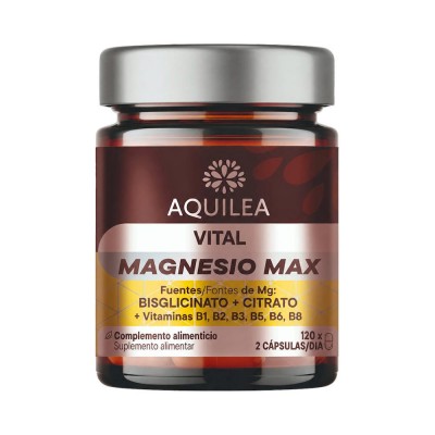 Comprar AQUILEA VITAL MAGNESIO MAX 120 CAPSULAS al mejor precio en NuestraFarma, tu farmacia online