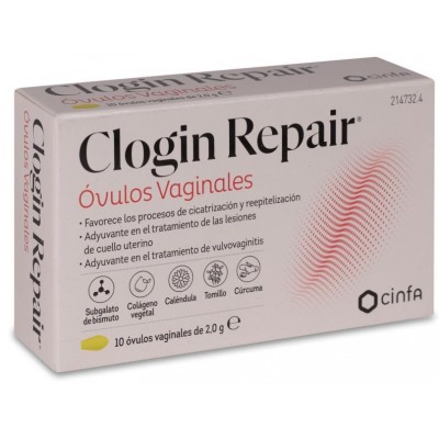 Comprar CLOGIN REPAIR OVULOS VAGINALES 10 UNIDADES 2 G al mejor precio en NuestraFarma, tu farmacia online