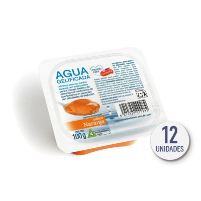 Comprar CAMPOFRIO HEALTHCARE AGUA GELIFICADA 12 ENVASES 100 G SABOR NARANJA al mejor precio en NuestraFarma, tu farmacia online
