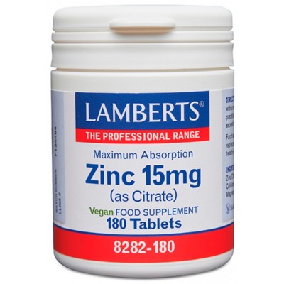 Comprar LAMBERTS ZINC 15 MG 180 TABLETAS 8282 al mejor precio en NuestraFarma, tu farmacia online