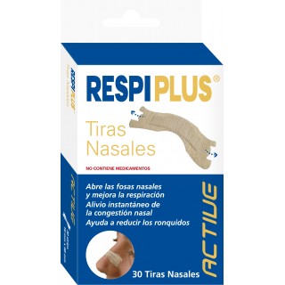 RESPIPLUS TIRAS ADHESIVAS NASALES 30 UNIDADES COLOR PIEL