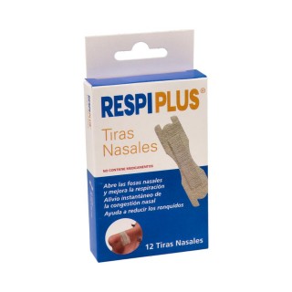 RESPIPLUS TIRAS ADHESIVAS NASALES 12 UNIDADES COLOR PIEL