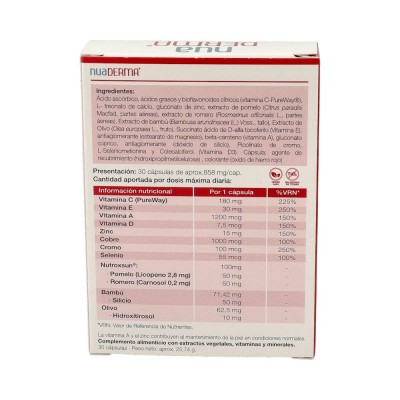 Comprar NUADERMA 30 CAPSULAS al mejor precio en NuestraFarma, tu farmacia online