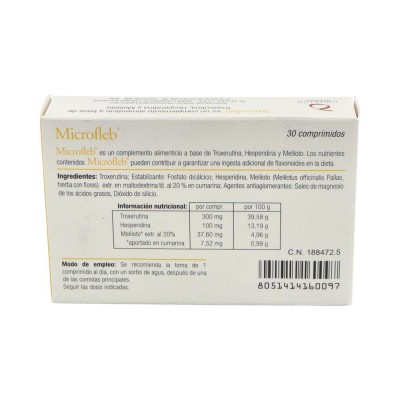 Comprar MICROFLEB 30 COMPRIMIDOS al mejor precio en NuestraFarma, tu farmacia online