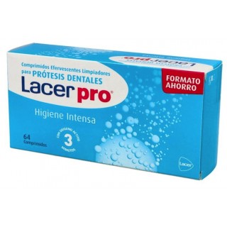 LACERPRO LIMPIEZA PROTESIS DENTAL 64 COMPRIMIDOS EFERVESCENTES