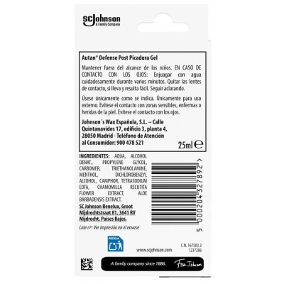 Comprar AUTAN DEFENSE POST-PICADURAS GEL 25 ML al mejor precio en NuestraFarma, tu farmacia online