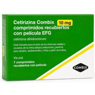 CETIRIZINA COMBIX EFG 10 MG 7 COMPRIMIDOS RECUBIERTOS