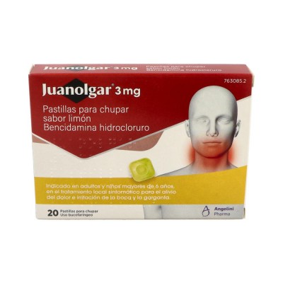 Comprar JUANOLGAR 3 MG 20 PASTILLAS PARA CHUPAR (SABOR LIMON)(BLISTER) al mejor precio en NuestraFarma, tu farmacia online