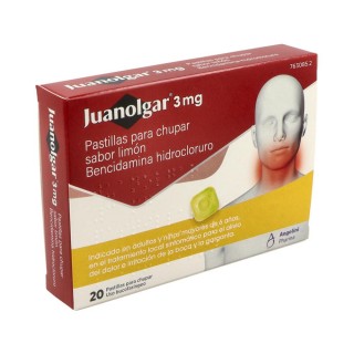 JUANOLGAR 3 MG 20 PASTILLAS PARA CHUPAR (SABOR LIMON)(BLISTER)
