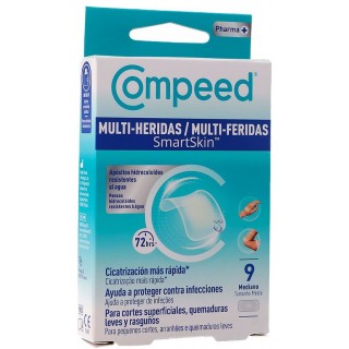 COMPEED MULTI-HERIDAS SMARTSKIN HIDROCOLOIDE 9 UNIDADES TAMAÑO MEDIANO
