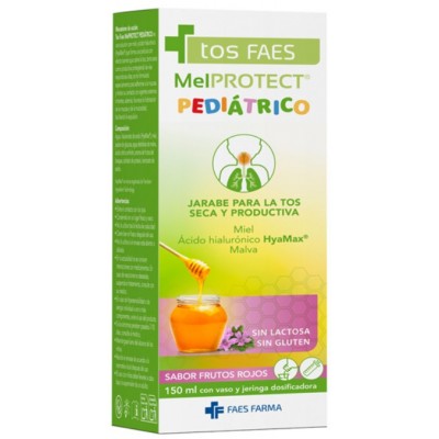 Comprar TOS FAES MELPROTECT PEDIATRICO JARABE SABOR FRUTOS ROJOS 150 ML al mejor precio en NuestraFarma, tu farmacia online