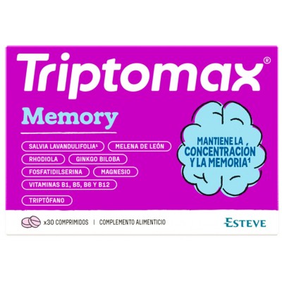 Comprar TRIPTOMAX MEMORY 30 COMPRIMIDOS al mejor precio en NuestraFarma, tu farmacia online