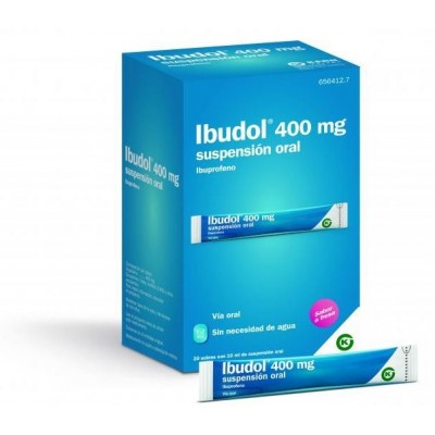 Comprar IBUDOL 400 MG 20 SOBRES SUSPENSION ORAL 10 ML al mejor precio en NuestraFarma, tu farmacia online