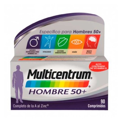 Comprar MULTICENTRUM HOMBRE 50+ 90 COMPRIMIDOS al mejor precio en NuestraFarma, tu farmacia online