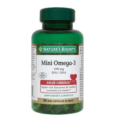 Comprar NATURES BOUNTY MINI OMEGA 3 60 CAPSULAS al mejor precio en NuestraFarma, tu farmacia online