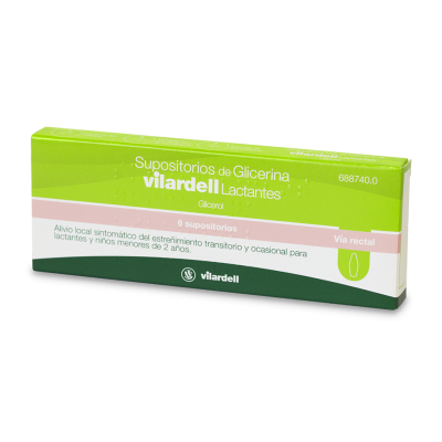Comprar SUPOSITORIOS DE GLICERINA VILARDELL LACTANTES 0,92 g 6 SUPOSITORIOS (BLISTER) al mejor precio en NuestraFarma, tu farmacia online