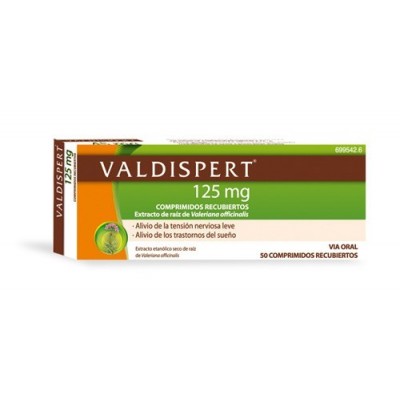 Comprar VALDISPERT 125 MG 50 COMPRIMIDOS RECUBIERTOS al mejor precio en NuestraFarma, tu farmacia online