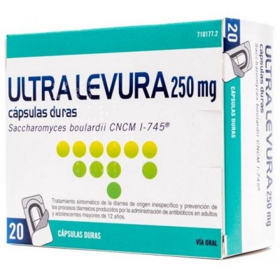 Comprar ULTRA-LEVURA 250 MG 20 CAPSULAS (BLISTER) al mejor precio en NuestraFarma, tu farmacia online
