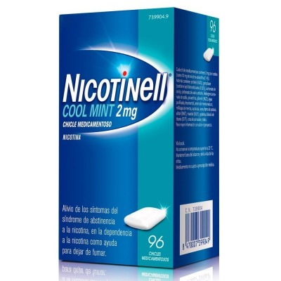 Comprar NICOTINELL COOL MINT 2 MG 96 CHICLES MEDICAMENTOSOS al mejor precio en NuestraFarma, tu farmacia online