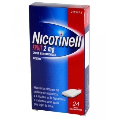 Comprar NICOTINELL FRUIT 2 MG 24 CHICLES MEDICAMENTOSOS al mejor precio en NuestraFarma, tu farmacia online