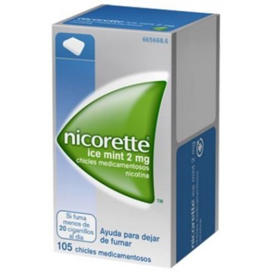 Comprar NICORETTE ICE MINT 2 mg 105 CHICLES MEDICAMENTOSOS al mejor precio en NuestraFarma, tu farmacia online