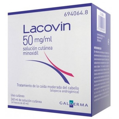 Comprar LACOVIN 50 MG/ML SOLUCION CUTANEA 4 FRASCOS 60 ML al mejor precio en NuestraFarma, tu farmacia online