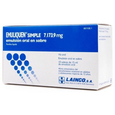 Comprar EMULIQUEN SIMPLE 7173,9 mg EMULSION ORAL 10 SOBRES 15 ml al mejor precio en NuestraFarma, tu farmacia online