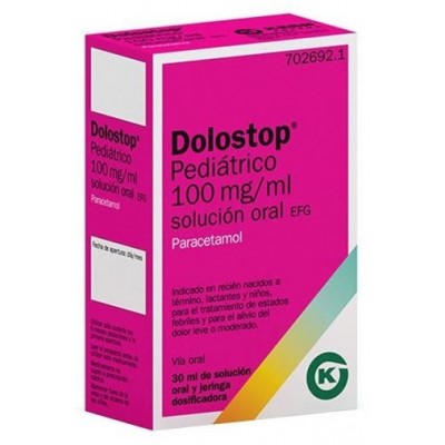 Comprar DOLOSTOP PEDIATRICO 100 mg/ml SOLUCION ORAL 1 FRASCO 30 ml al mejor precio en NuestraFarma, tu farmacia online