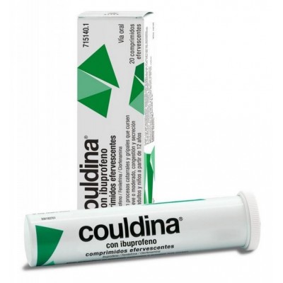 Comprar COULDINA CON IBUPROFENO 400 mg/2 mg/7,5 mg 20 COMPRIMIDOS EFERVESCENTES al mejor precio en NuestraFarma, tu farmacia online