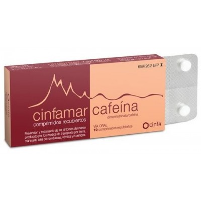 Comprar CINFAMAR CAFEINA 50 mg/50 mg 10 COMPRIMIDOS RECUBIERTOS al mejor precio en NuestraFarma, tu farmacia online