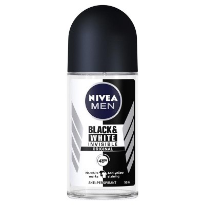 Comprar NIVEA MEN DESODORANTE BLACK&WHITE ROLLON 50 ML al mejor precio en NuestraFarma, tu farmacia online