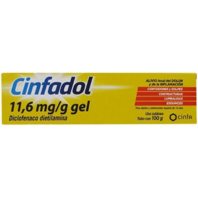 Comprar CINFADOL 11,6 mg/g GEL CUTANEO 1 TUBO 100 g al mejor precio en NuestraFarma, tu farmacia online