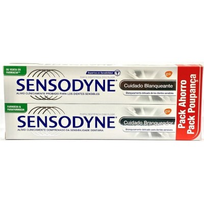 Comprar SENSODYNE CUIDADO BLANQUEANTE 75 ML 2 UNIDADES al mejor precio en NuestraFarma, tu farmacia online