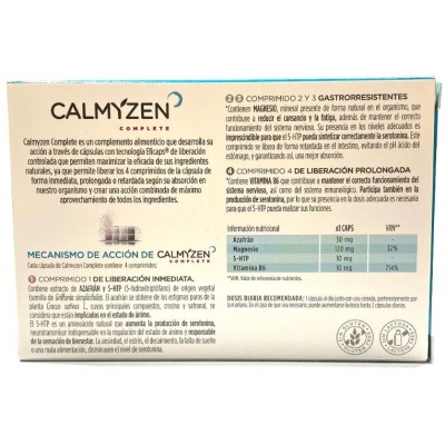 Comprar CALMYZEN COMPLETE 30 CAPSULAS al mejor precio en NuestraFarma, tu farmacia online