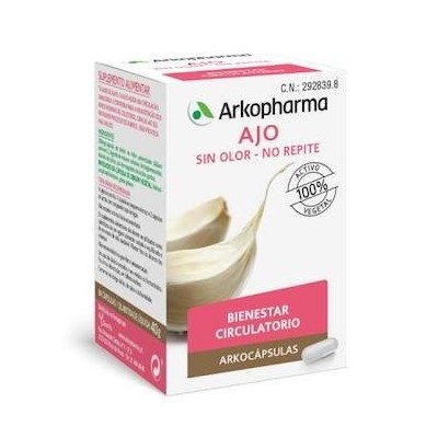 Comprar ARKOCAPSULAS AJO 84 CAPSULAS al mejor precio en NuestraFarma, tu farmacia online