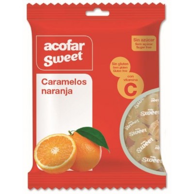 Comprar ACOFARSWEET CARAMELOS SIN AZUCAR NARANJA BOLSA 60 G al mejor precio en NuestraFarma, tu farmacia online
