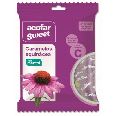 Comprar ACOFARSWEET CARAMELOS SIN AZUCAR EQUINACEA-MENTOL BOLSA 60 G al mejor precio en NuestraFarma, tu farmacia online