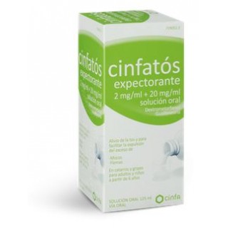 CINFATOS EXPECTORANTE 2 mg/ml + 20 mg/ml SOLUCION ORAL 1 FRASCO 125 ml (PET)
