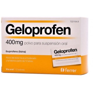 GELOPROFEN RAPID 400 mg 12 SOBRES POLVO PARA SUSPENSION ORAL