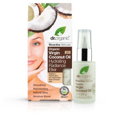 Comprar DR ORGANIC ACEITE DE COCO ELIXIR LUMINOSO HIDRATANTE 30 ML al mejor precio en NuestraFarma, tu farmacia online